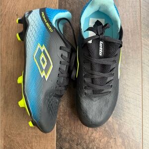Lotto Kids Black & Blue Soccer cleats